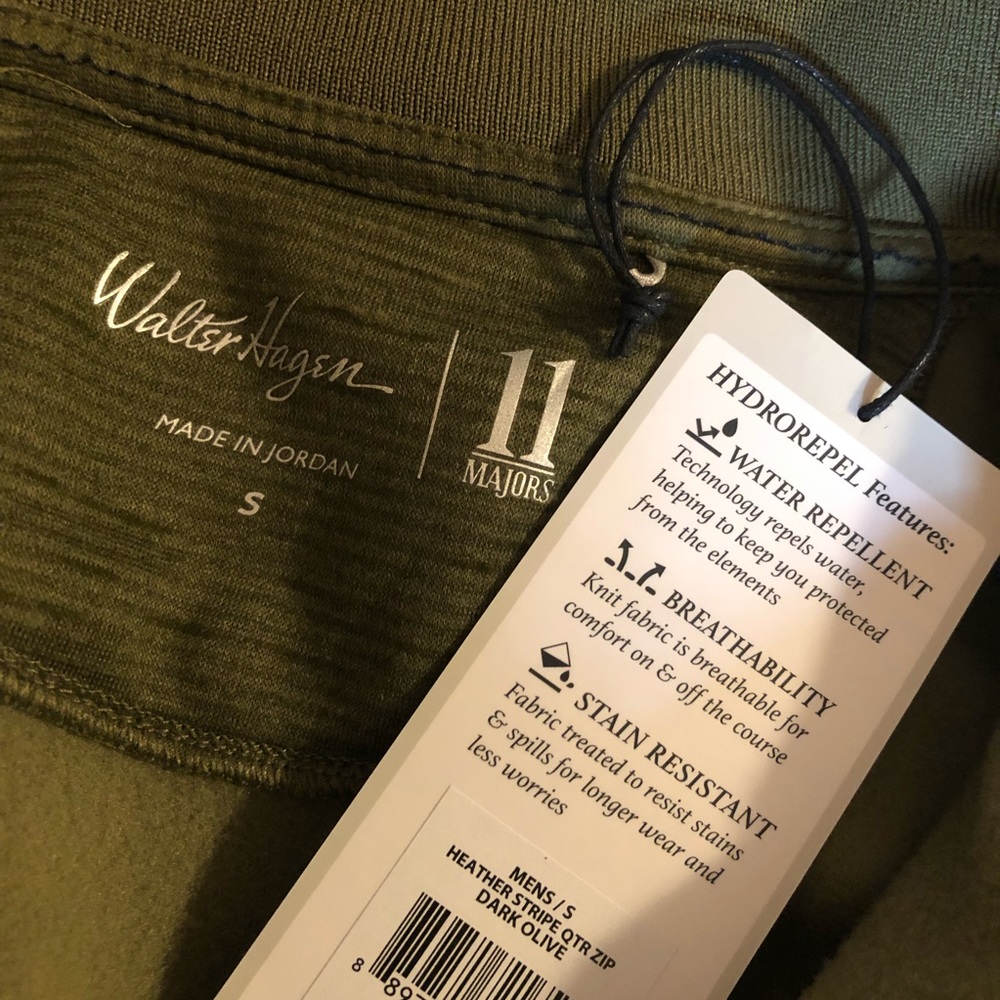 Walter Hagen 11 majors golf heather olive sweater size S new - Picture 8 of 8